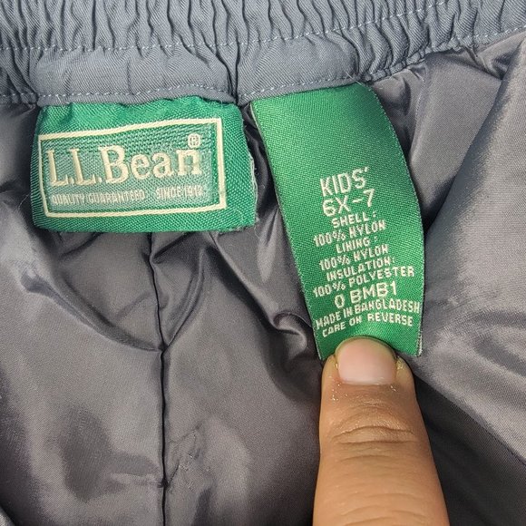 LL Bean Kids 6X-7 Black Snow Pants Winter Ski Snowboard Outdoors Casual - Picture 3 of 8